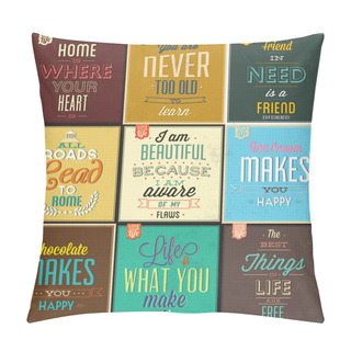 Personality  Vintage Typographic Backgrounds Pillow Covers