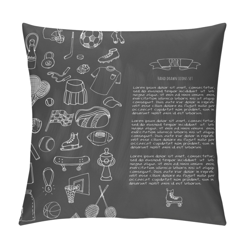Personality  Sport Icons Set Pillow Covers