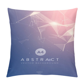 Personality  3D Abstract Mesh Background With Circles, Lines And Triangular Shapes Design Layout For Your Business. Vector Illustartion Pillow Covers