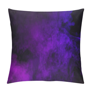 Personality  Creative Black Background With Purple Smoke   Pillow Covers