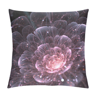 Personality  Pink Abstract Flower With Sparkles Pillow Covers