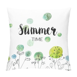 Personality  Summer Brush Lettering Background  Pillow Covers