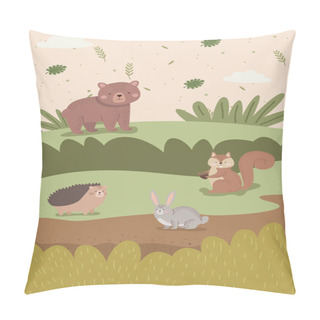 Personality  Three Cute Woodland Animals Pillow Covers