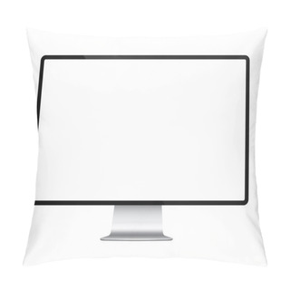 Personality  Realistic Computer Monitor Display Mockk Up Vector Illustration. Pillow Covers