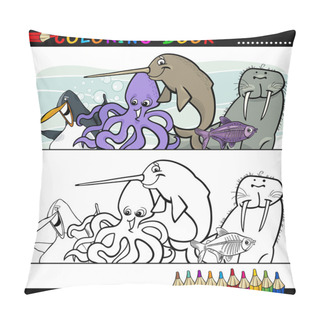 Personality  Marine And Sea Life Animals For Coloring Pillow Covers