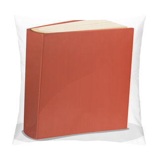 Personality  Red Book Isolated On White Pillow Covers