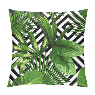 Personality  Exotic Jungle Plant Tropical Palm Leaves Pillow Covers