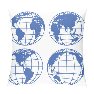 Personality  Globe Maps Pillow Covers