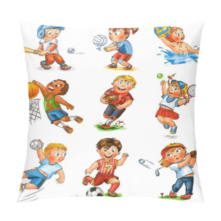 Personality  Child Participation In Sports Pillow Covers