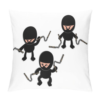 Personality  Ninja Warrior Cartoon Set Pillow Covers