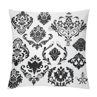 Personality  Set Of Damask Elements Pillow Covers