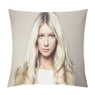 Personality  Photo Of Beautiful Woman With Magnificent Hair Pillow Covers