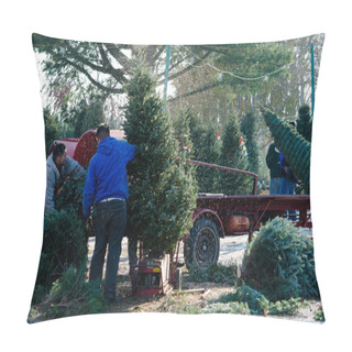 Personality  Working At A Tree Farm In Michigan Pillow Covers