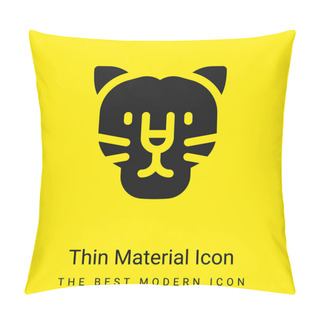 Personality  Black Panther Minimal Bright Yellow Material Icon Pillow Covers