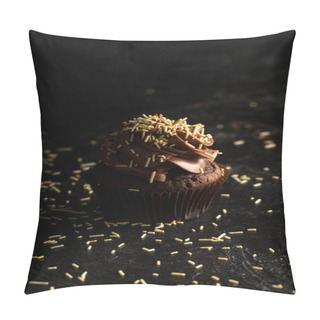 Personality  Chocolate Cupcake With Frosting Pillow Covers