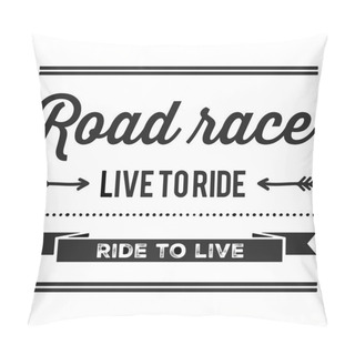 Personality  Vector Quote Of Hand Drawn Motorcycle Theme. Detailed Sketched Classic In Ink Style For Biker Club Sign, Garage Label, Custom Store Style. Black And White On Paper. Pillow Covers