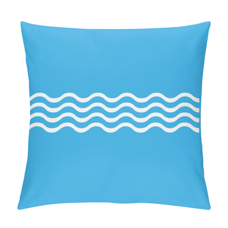 Personality  White waves icon pillow covers