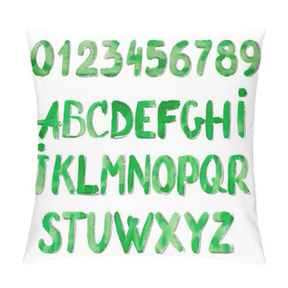 Personality  Vector Watercolor Alphabet Pillow Covers