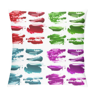 Personality  Abstract Acrylic Color Brush Strokes Blots. Isolated. Pillow Covers