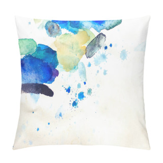 Personality  Palette With Watercolor Paints And Paintbrushes Pillow Covers