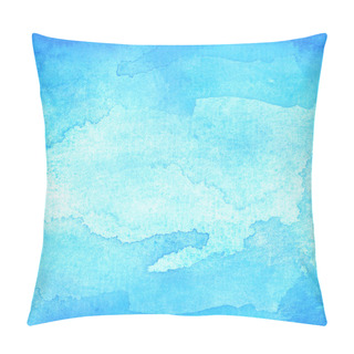 Personality  Blue Abstract Watercolor Macro Texture Background Pillow Covers