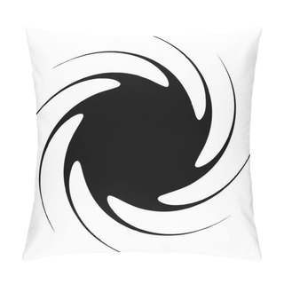 Personality  Contour Of Abstract Spiral Shape Pillow Covers