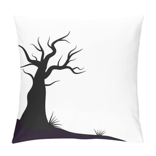 Personality  Vector Halloween Tree Vector Art Design Pillow Covers