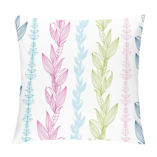 Personality  Floral Stripes Vertical Seamless Pattern Background Pillow Covers