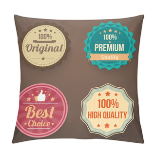 Personality  Vector Set Of Retro Labels Pillow Covers