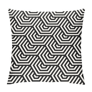 Personality  Monochrome Hexagonal Vector Pattern Pillow Covers