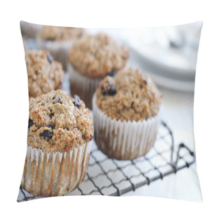Personality  Healthy Bran Muffins On Cooling Tray Pillow Covers