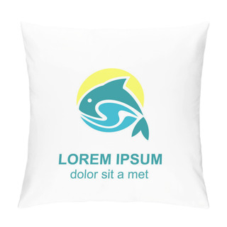 Personality  Vector Illustration Of A Fish Pillow Covers