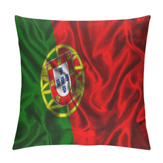 Personality  Silk Flag Of Portugal Pillow Covers