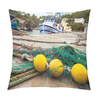 Personality  In The Harbor Of Cala Figuera Mallorca Spain Pillow Covers