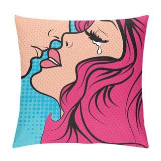 Personality  Pop Art Kissing Couple In Love. Pillow Covers