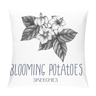 Personality  Hand Drawn Blooming Potatoes Pillow Covers