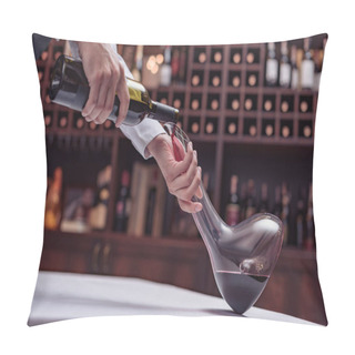 Personality  Sommelier Pouring Red Wine Pillow Covers