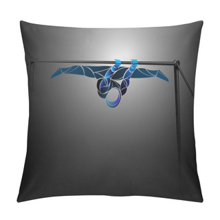 Personality  Uneven Bars Gymnast In Artistic Gymnastics Pillow Covers