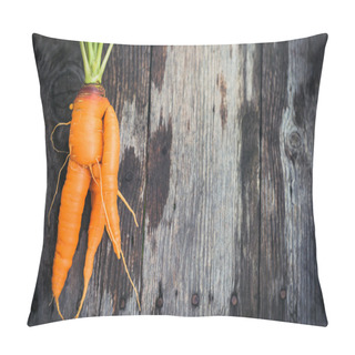 Personality  Ugly Carrot On Barn Wood Pillow Covers