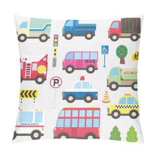 Personality  Cute Transportation Collection Set. Perfect For Invitations, Blog, Web Design, Graphic Design,embroidery, Scrapbooking, Scrapbook Elements, Papers, Card Making, Stationery, Paper Crafts And So Much More! Pillow Covers
