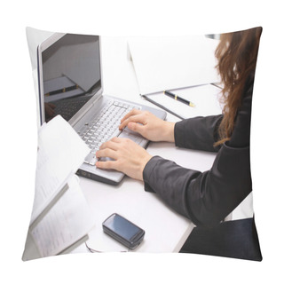 Personality  Female Hands Typing On A Keyboard And Holding Mouse Pillow Covers