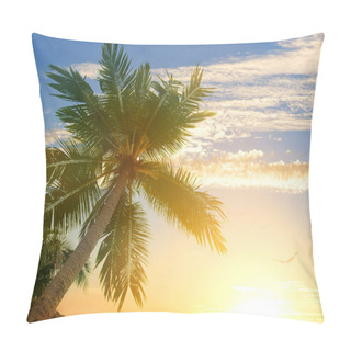 Personality  Curly Clouds And Palms Pillow Covers