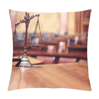 Personality  Decorative Scales Of Justice In The Courtroom Pillow Covers