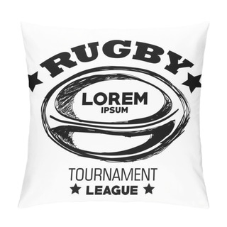 Personality  Rugby Ball Goal Hand Drawing Design Pillow Covers