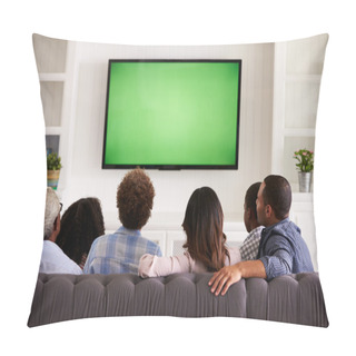 Personality  Family Watching TV At Home Pillow Covers