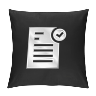 Personality  Approved Silver Plated Metallic Icon Pillow Covers