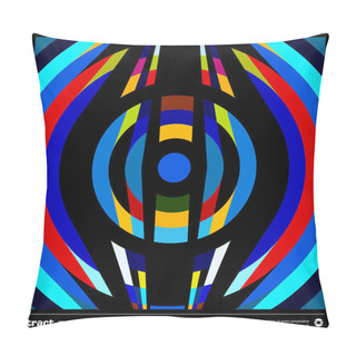 Personality  Abstract Retro Circles Background Vector Pillow Covers