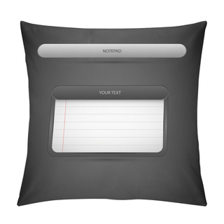 Personality  Screen With Squared Paper Sheet. Vector Illustration Pillow Covers