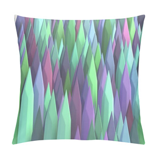 Personality  3d  Geometric Forest Hills, Low Poly Trees Pillow Covers