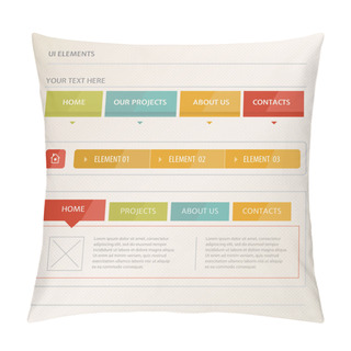 Personality  Website Design Vector Elements Pillow Covers
